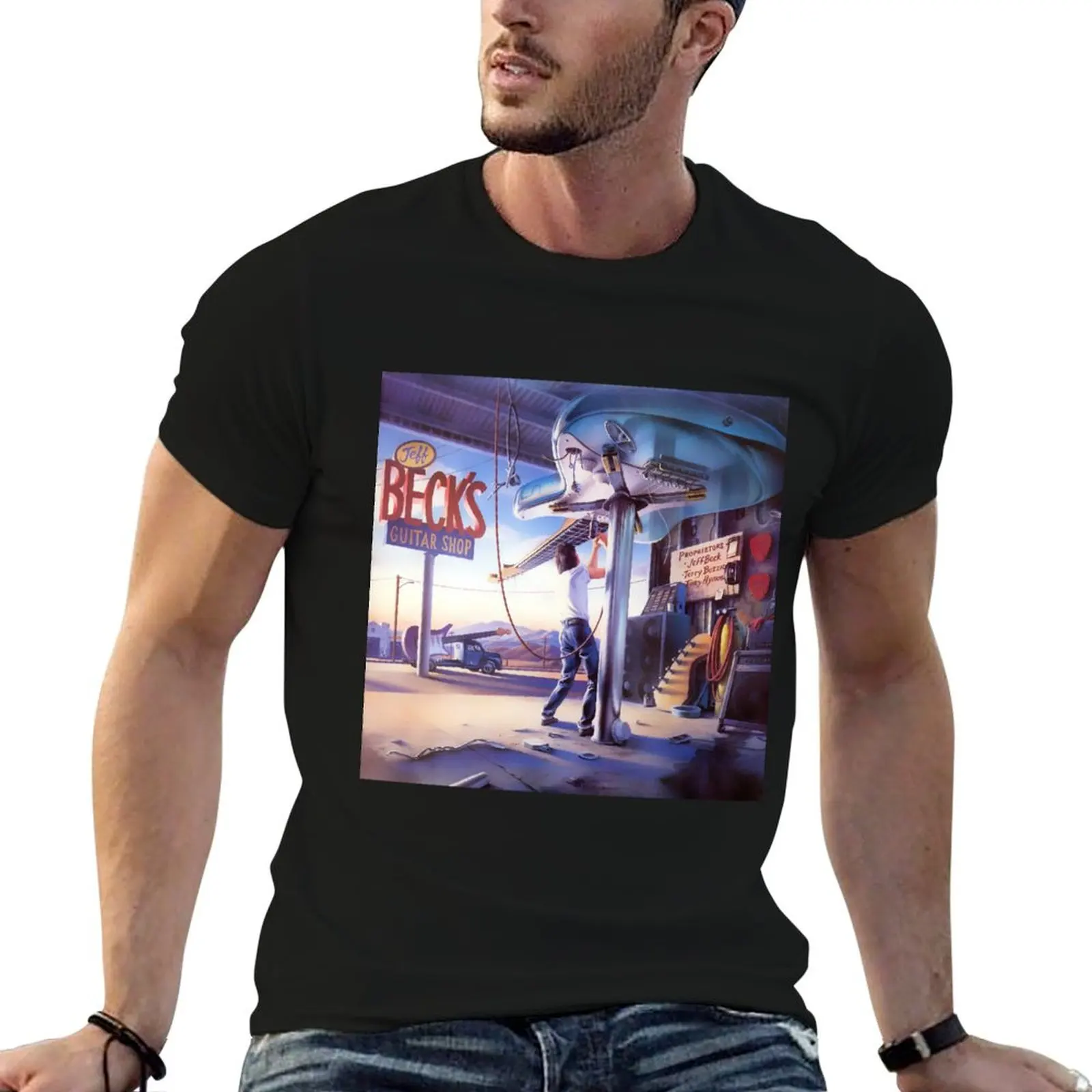 Jeff beck Jeff becks guitar shop T-Shirt Simple Casual Short Sleeve Tee