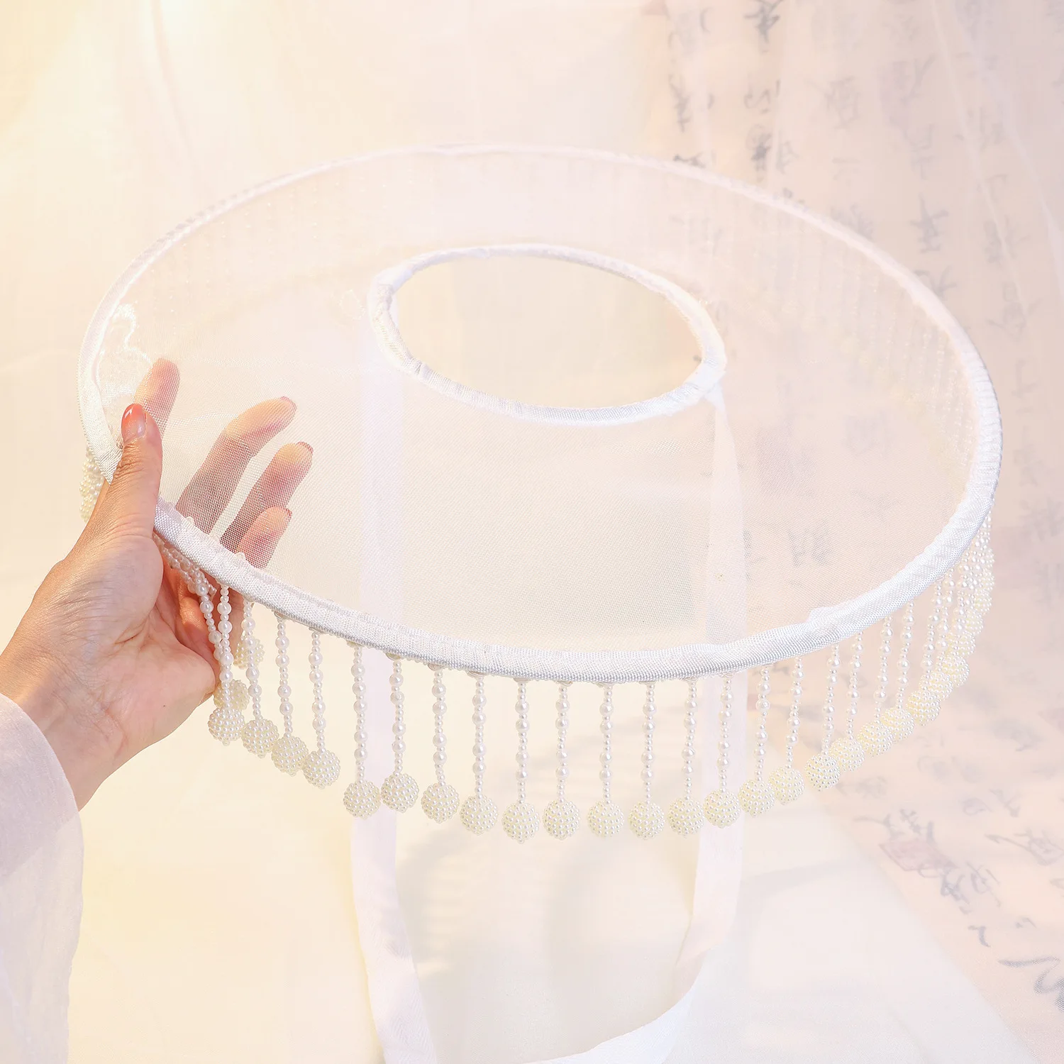 2026 النمط الصيني القديم المبارز زي القديم hanfu الشاش قبعة صور التصوير واقية من الشمس قبعة hanfu ملحق النساء الرجال #5