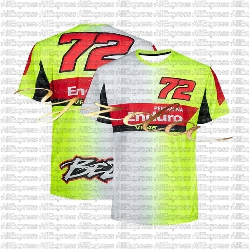 

Pertamina Enduro VR46 Team Motorcycle Racing Men's and Women's Outdoor Sports Leisure Short Sleeve Cycling Speed Drying