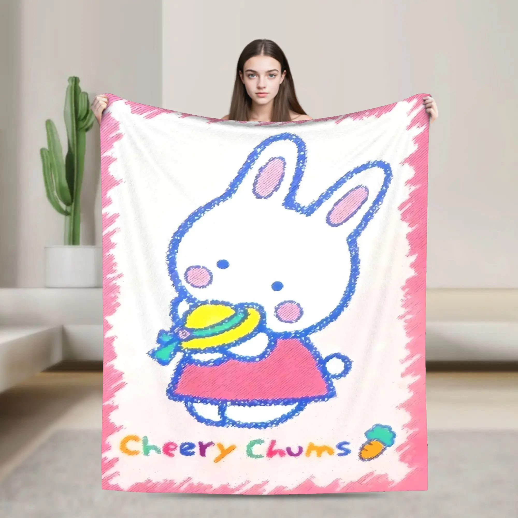 يهتف Chums البطانيات الناعمة الطلاب أفخم رمي بطانية الجدة غرفة المعيشة الفانيلا المفرش غطاء سرير أريكة