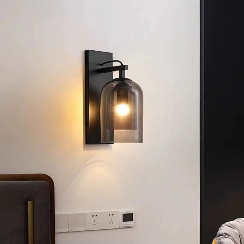 

Modern Art Glass Wall Lamps Creative Loft Luminaires home E27 for Living Room Bedroom Aisle Staircase Bedside Decor Wall sconce