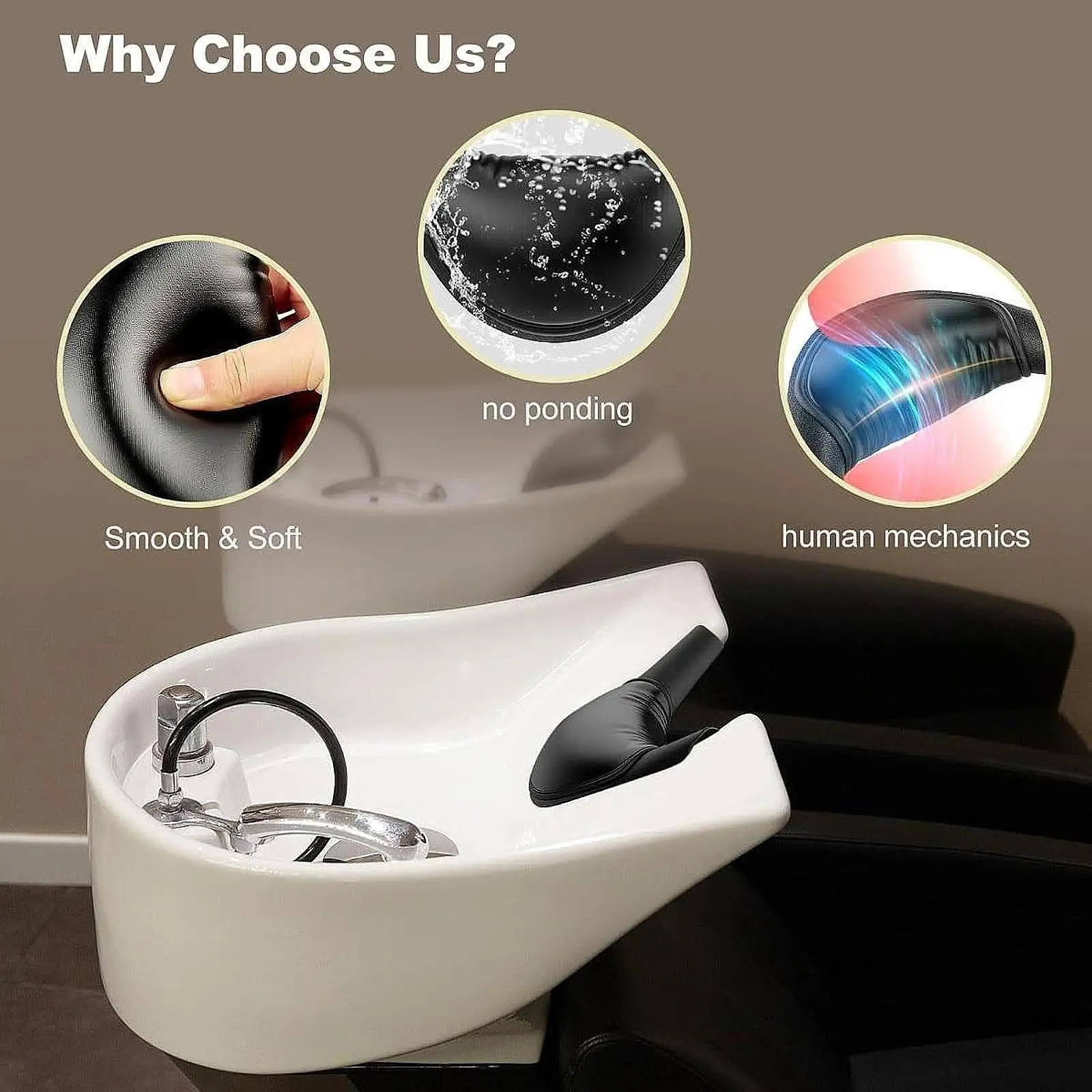Shampoo Bowl Neck Pillow,Salon Washing Sink Basin Tool, Hair Wash Mat Shampoo Pillow,