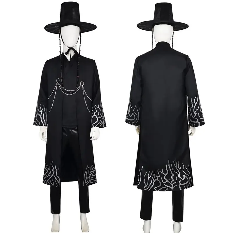 Disfraz de cazadores de demonios k para adultos, disfraz de cantante Jinu Pop para hombre, disfraz de Halloween con abrigo, Túnica, bata, sombrero ty'4