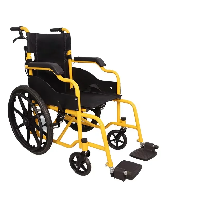 for 20 Inch Portable Non Inflatable Folding Aluminum Alloy Wheelchair Trolley CE Certified Economical Manual Childrens