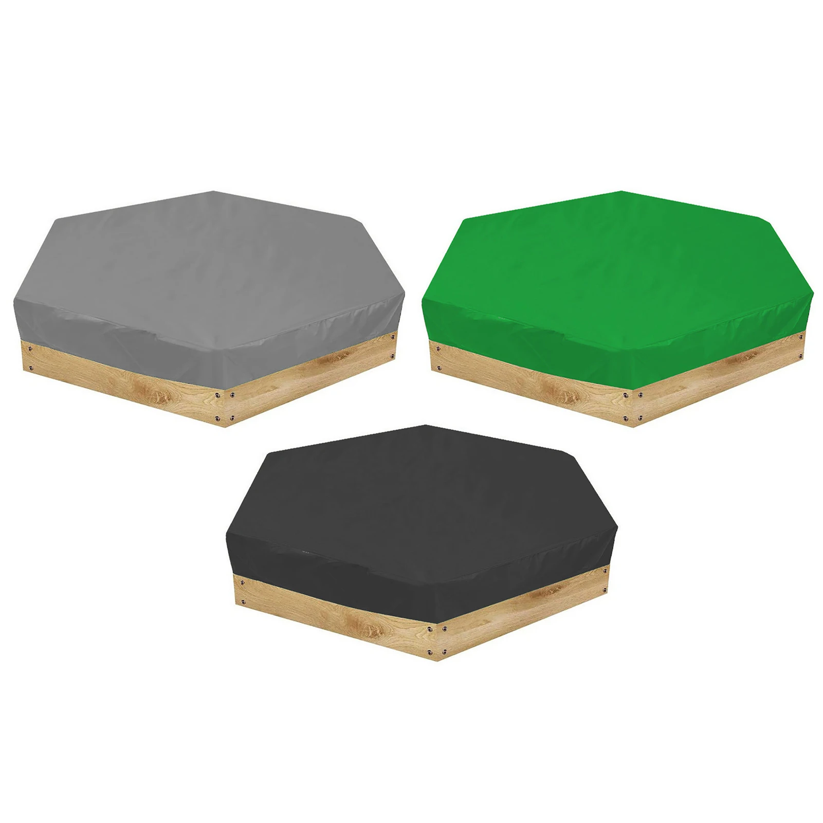 Sandbox Cover Hexagon Sandpit Sand Toys Cover Waterproof Pool Protective Cover with Drawstring Outdoor Garden Accessories