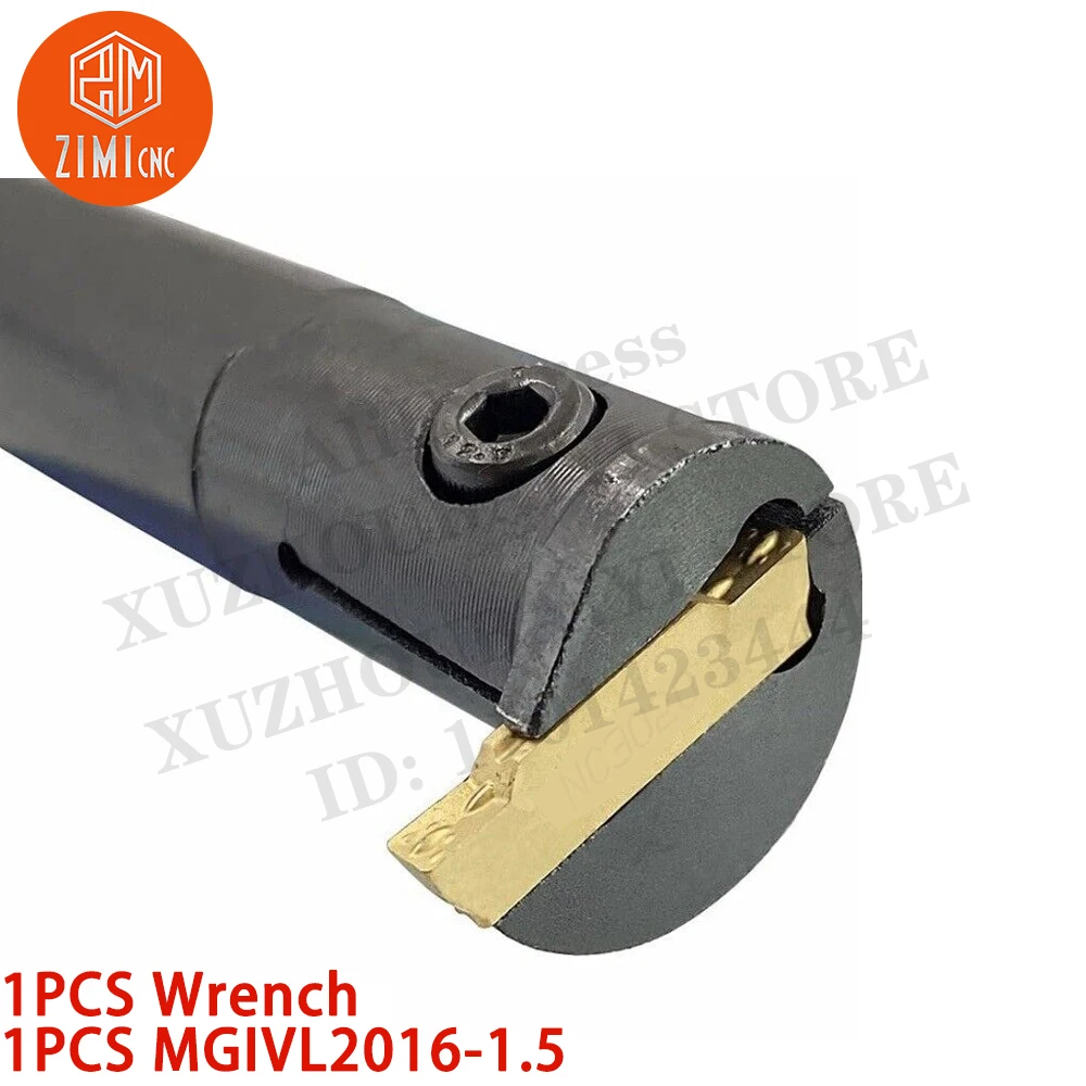 1PCS MGIVL2016-1.5 Suporte de inserção para canal de barra de mandrilar Suporte para ferramenta de corte de torno Ferramenta CNC de 16mm torno de metal mecânico ferramenta de corte