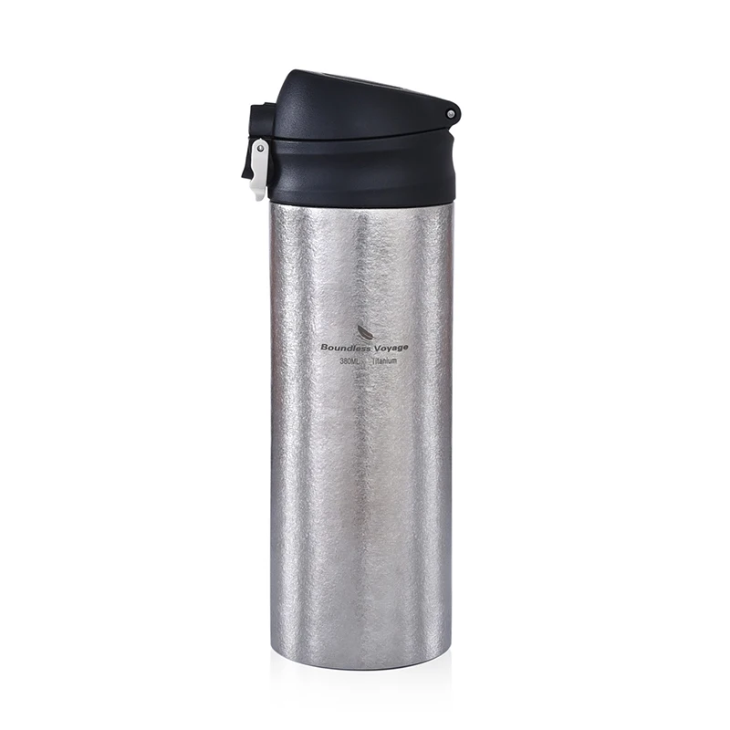 Imagem -02 - Boundless Voyage Titanium Camping Thermos Garrafa Impermeável Selada Talheres de Viagem ao ar Livre Frasco de Vácuo de Água 380ml