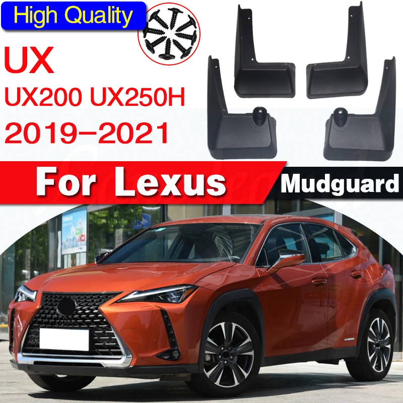 4 PCS Car Mud Flaps for Lexus UX UX200 UX250H 2019~2021 ZA10 Mudguard Splash Guards Fender Mudflaps Auto Accessories