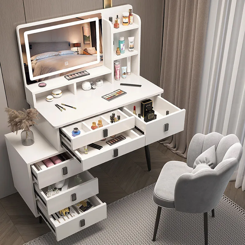 Bedroom Grey Dressing Table White Cheap Drawer European Dressing Table Makeup Girls Coiffeuse De Chambre Pas Cher Furniture