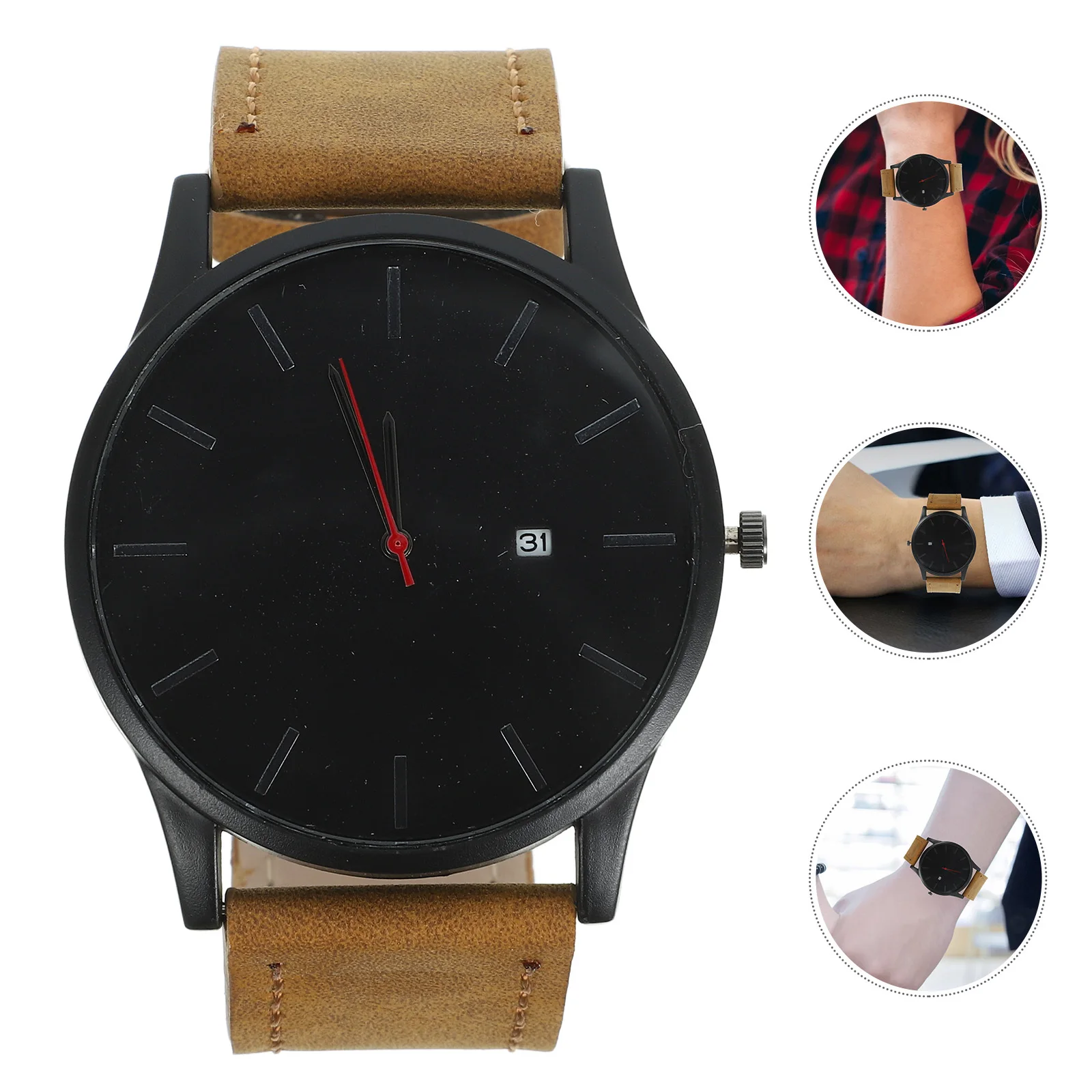 

Casual Quartz Watch with Calendar Waterproof Design Comfortable Metal Band Unisex Fashion Wristwatch for Party Holiday Daily