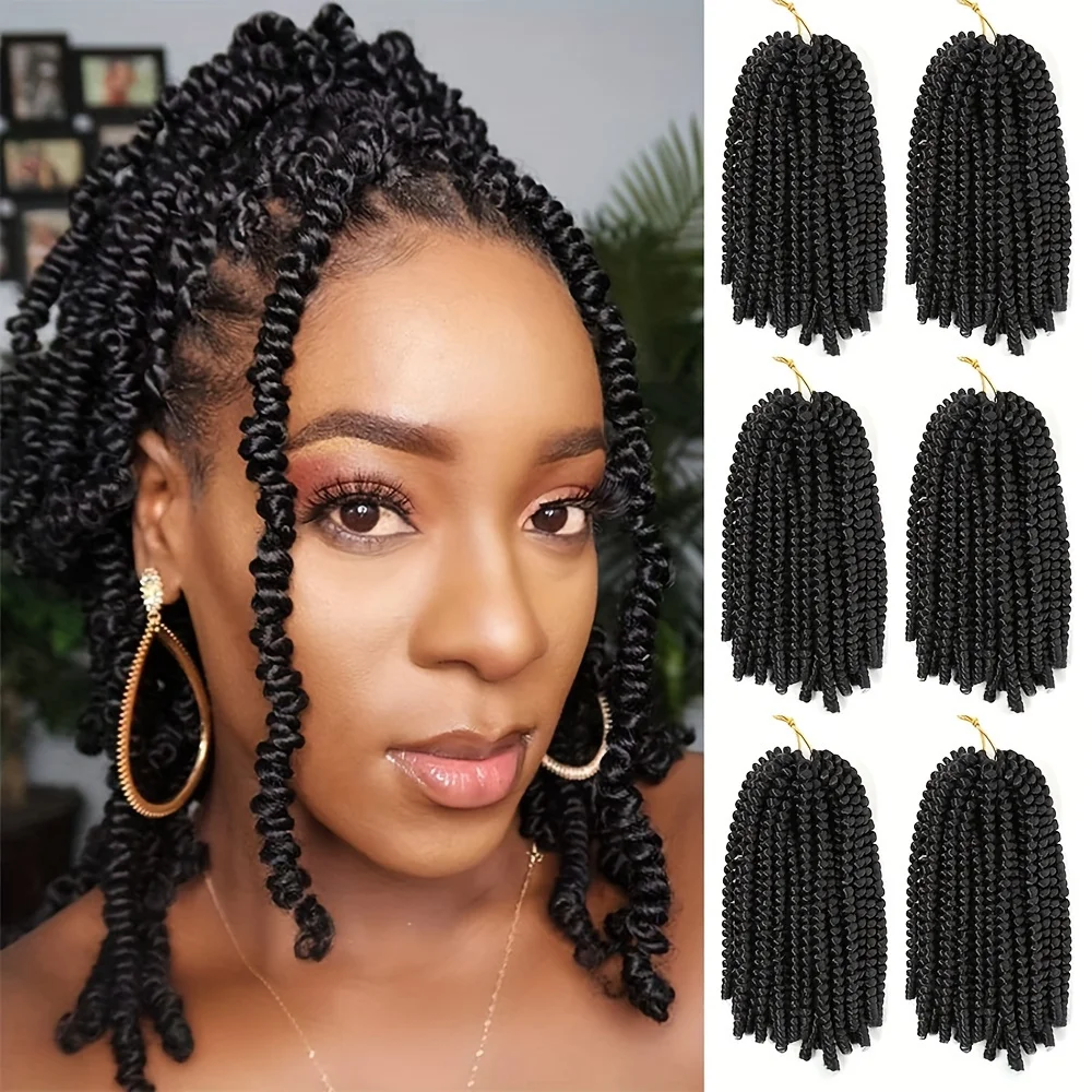 

Springy Twist Braiding Hair Springy Twists Twist Hair Synthetic Fiber Fluffy Twist Crochet Braids Low Temperature