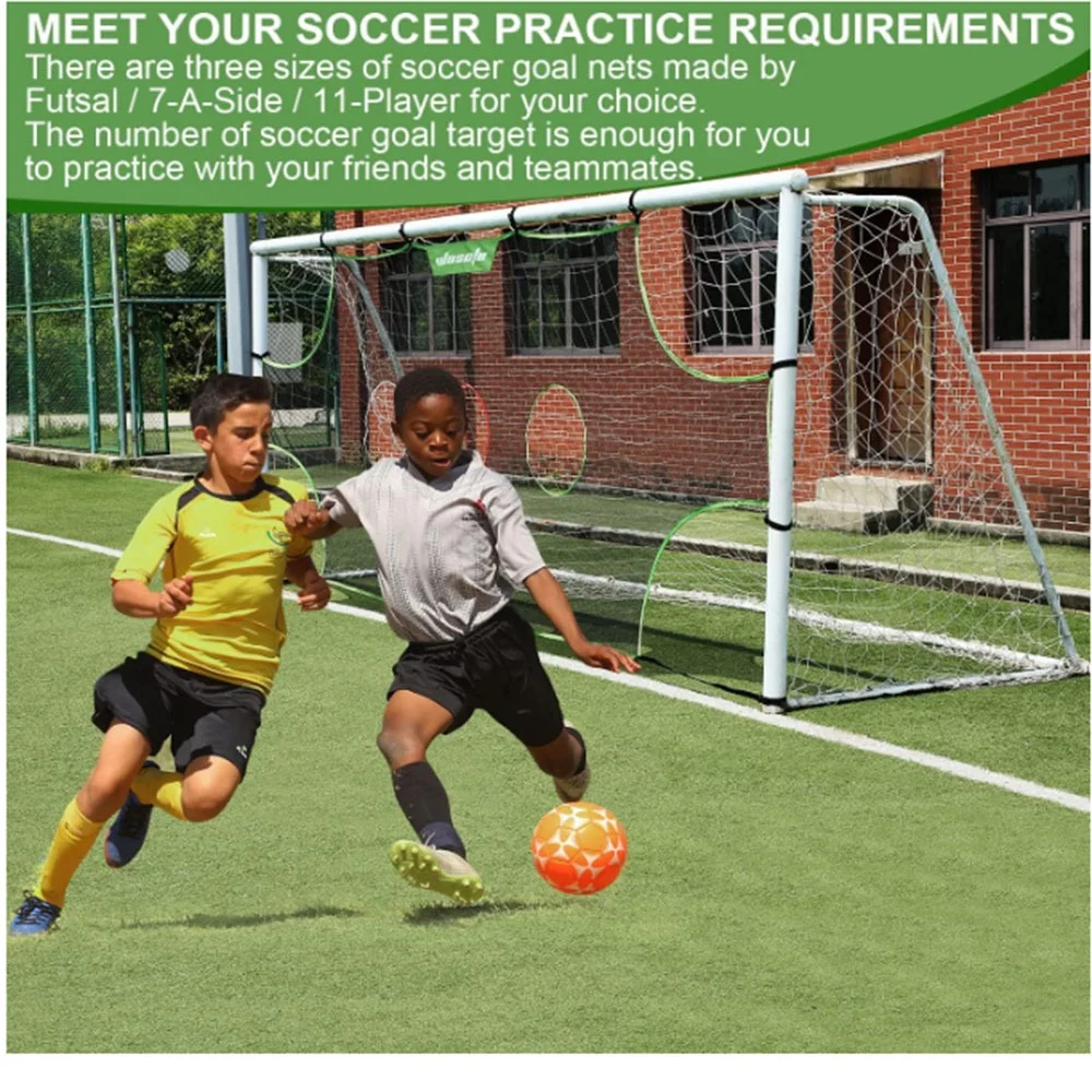 شبكة هدف كرة القدم المحمولة القابلة للفصل للتدريب الداخلي/الخارجي جريء 11/7/5 سعة الأشخاص معدات تدريب شبكة كرة القدم الجديدة