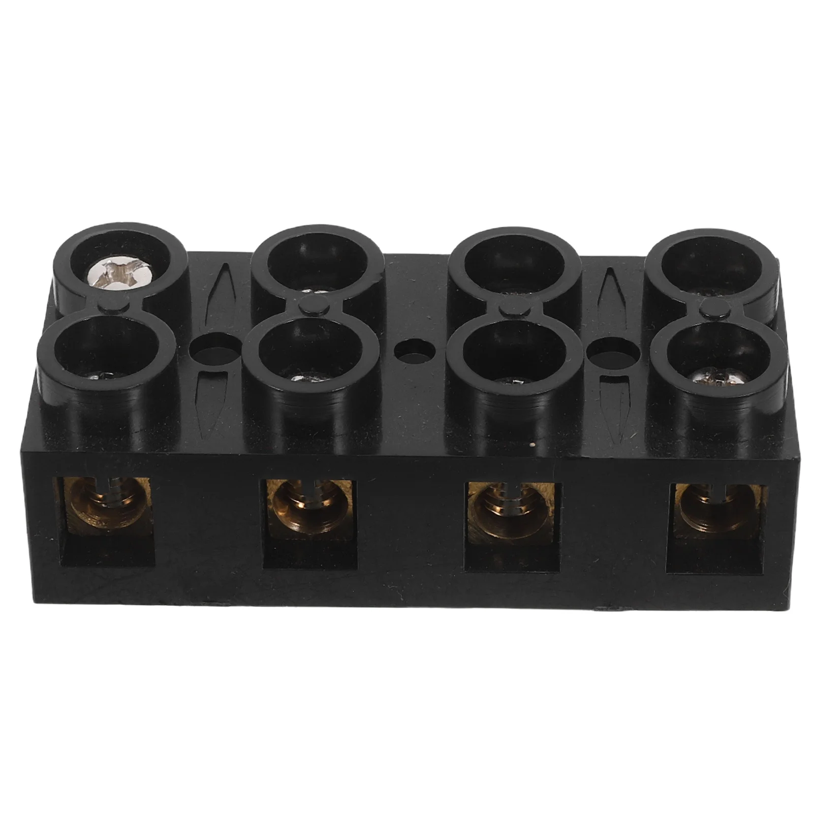 

4 Position Dual Row Screw Terminal Block High Current Electrical Connector Flame Retardant Insulation For Industrial