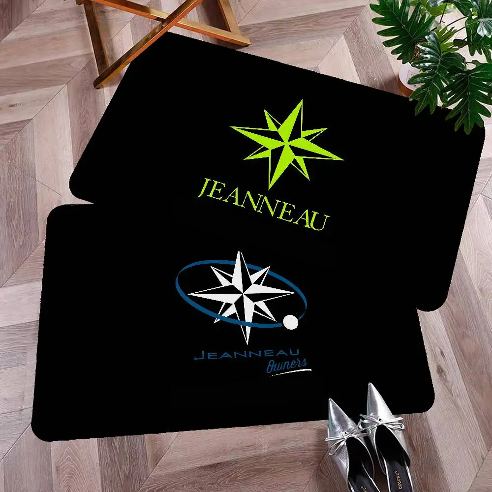 Yacht Manufacturing J-JEANNEAU-U Logo Entrance Door Mat Nordic Style Bedroom Living Room Doormat Home Balcony Anti-Slip