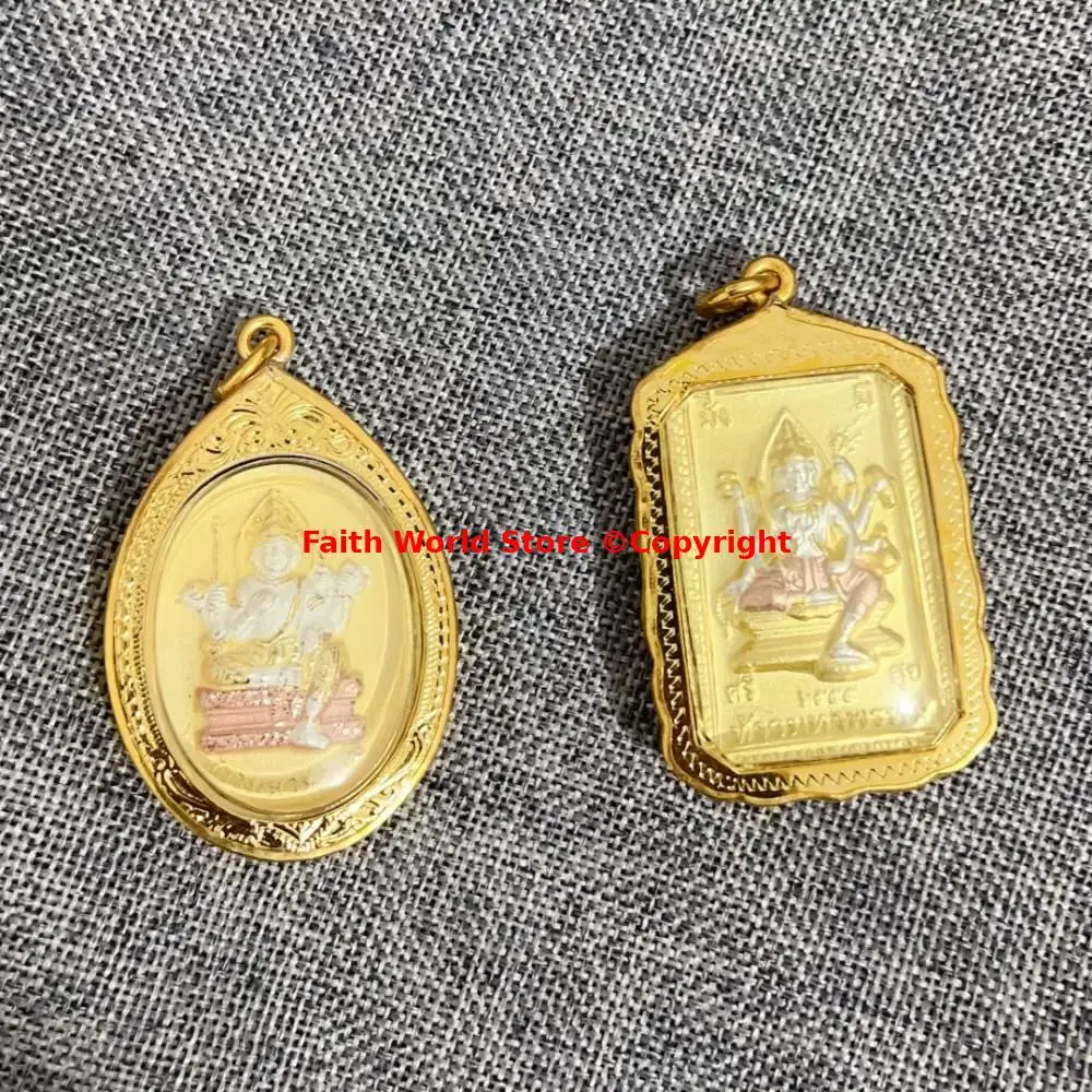 

TOP Thailand temple Phra Phrom Erawan buddha God of wealth Buddha figure Pendant Amulet 2024 Bring good luck Recruit wealth