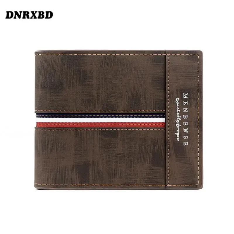 

New Wallet Men's Brand Money Bag Three fold Small Purse Multifunctional Clutch Wallet Business Zipper Purse portefeuille homme