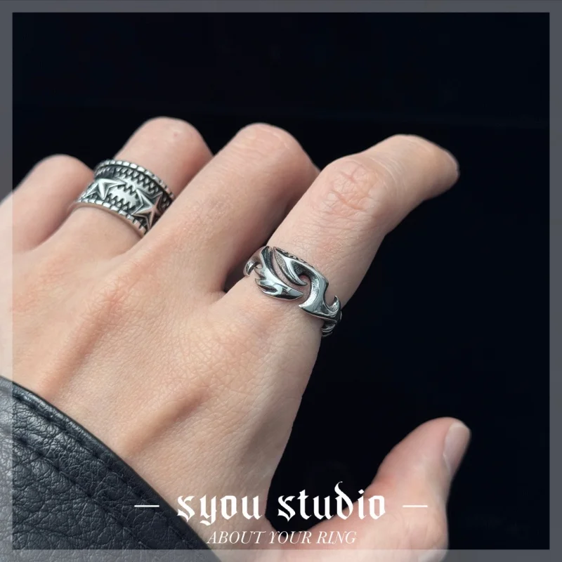 New Vintage Phoenix Fire Ring 316L Stainless Steel Vintage Gift For Women Punk Jewelry Men Rings Couple Gothic Rock Wholesale view 3