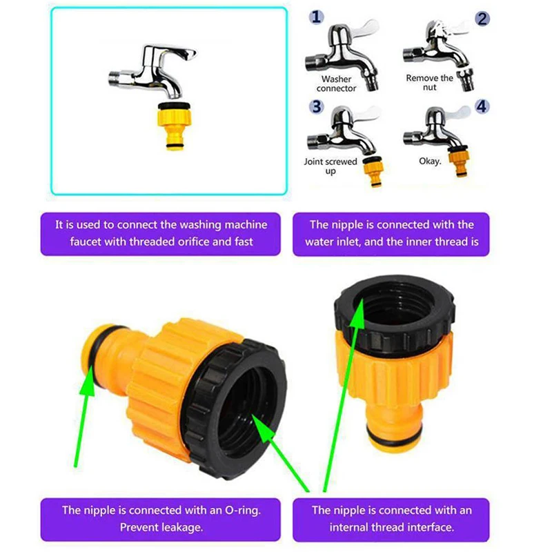 A55T Irrigation Hose Quick Tap Water Adapter Fast Adapter Drip Tape Garden Tool