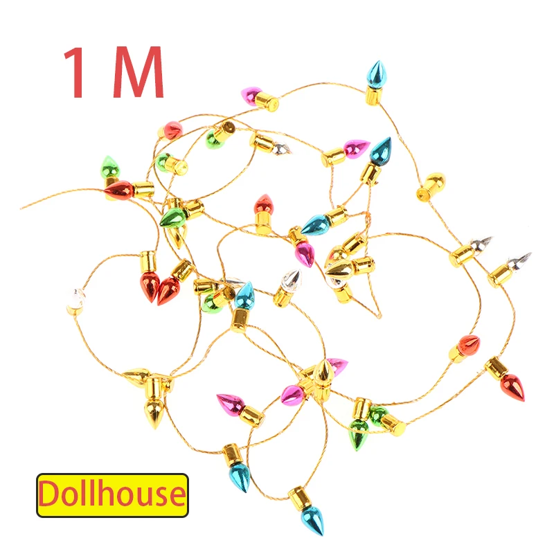 

1 шт. 1 м веревка поддельного света, рождественские хорошие украшения, сделай сам, кукольный домик, миниатюрная мини-мебель, аксессуары, гирлянды