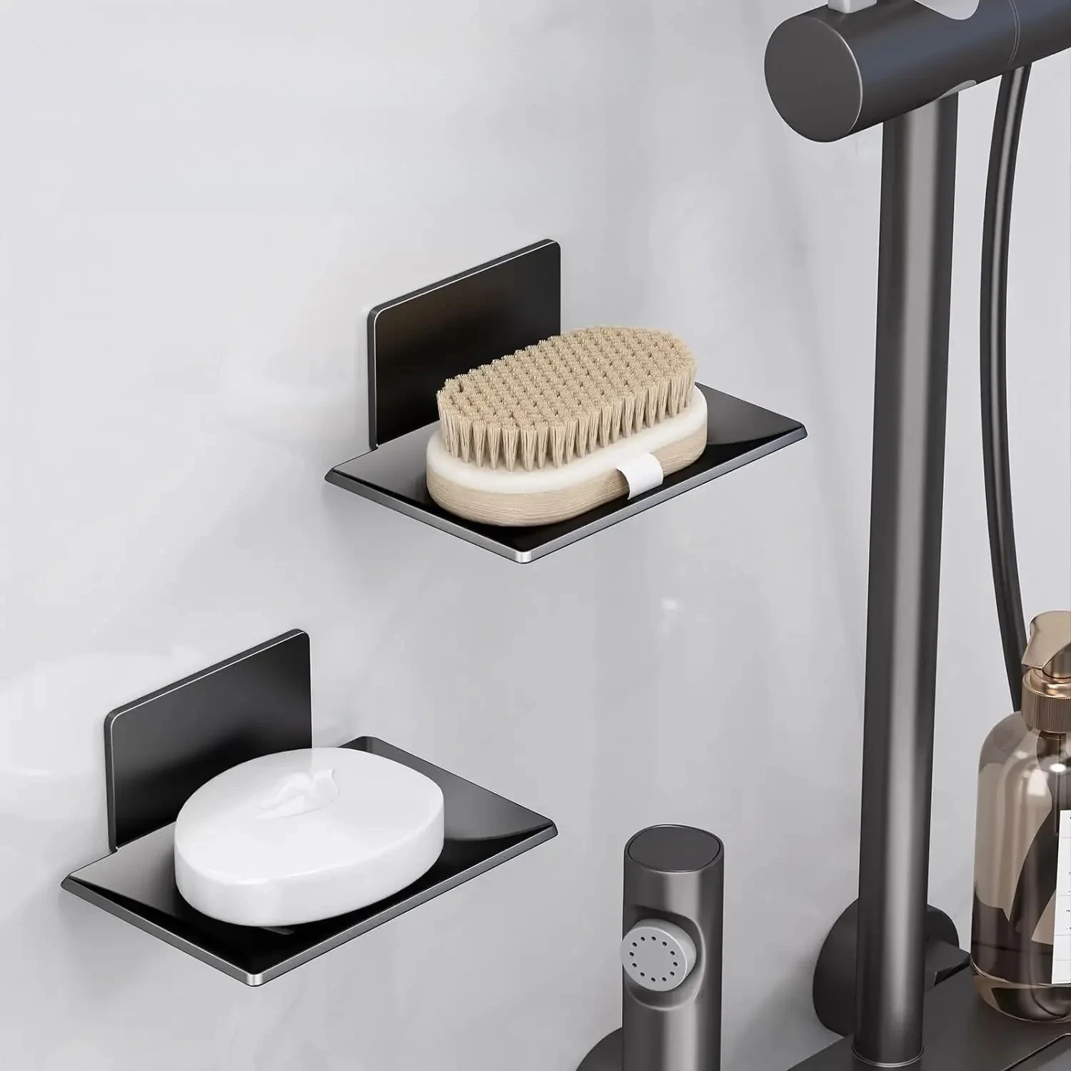 

Настенная мыльница из углеродистой стали без перфорации, держатель для мыла для ванной комнаты, кухонная подставка для сушки мыла