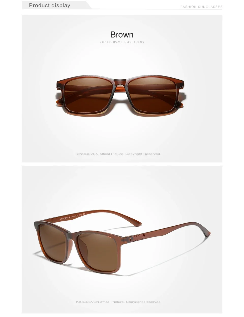 KINGSEVEN Männer Polarisierte UV400 Sonnenbrille Spiegel Objektiv Kausalen Anti-glare Gläser Frauen Sport Ultraleicht Outdoor Fahren Brillen – Detail 4
