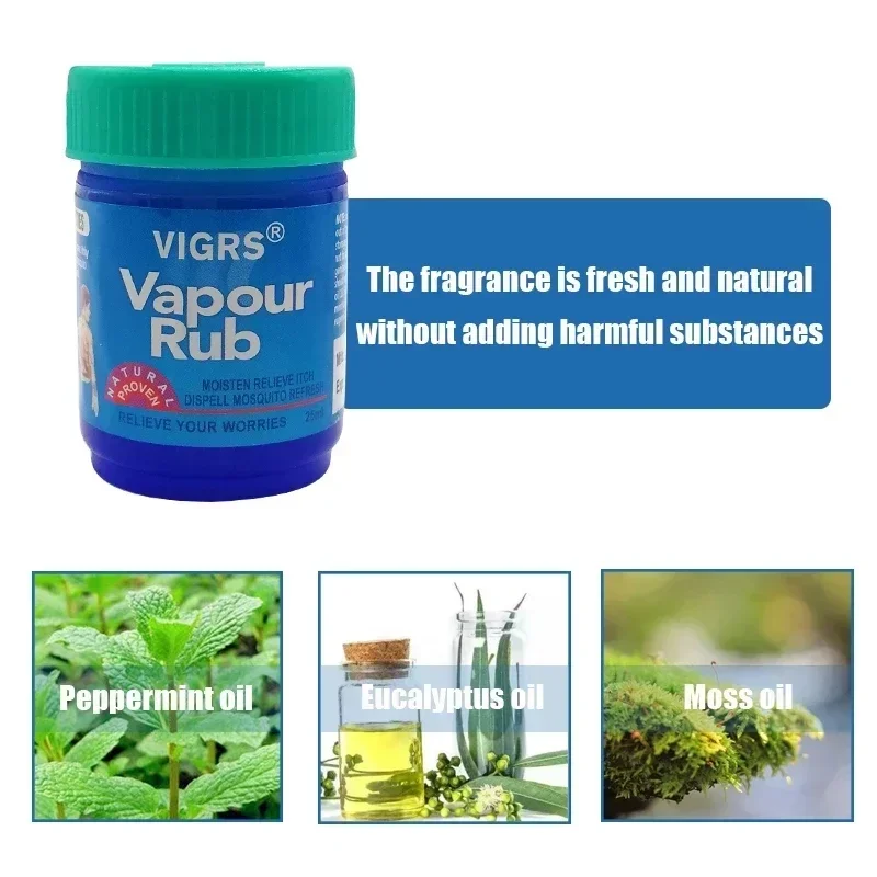 Vapour Rub White Cooling Balm Ointment For Anti Mosquito Dizziness Essential Balm Oil Tiger Balm Long Lasting