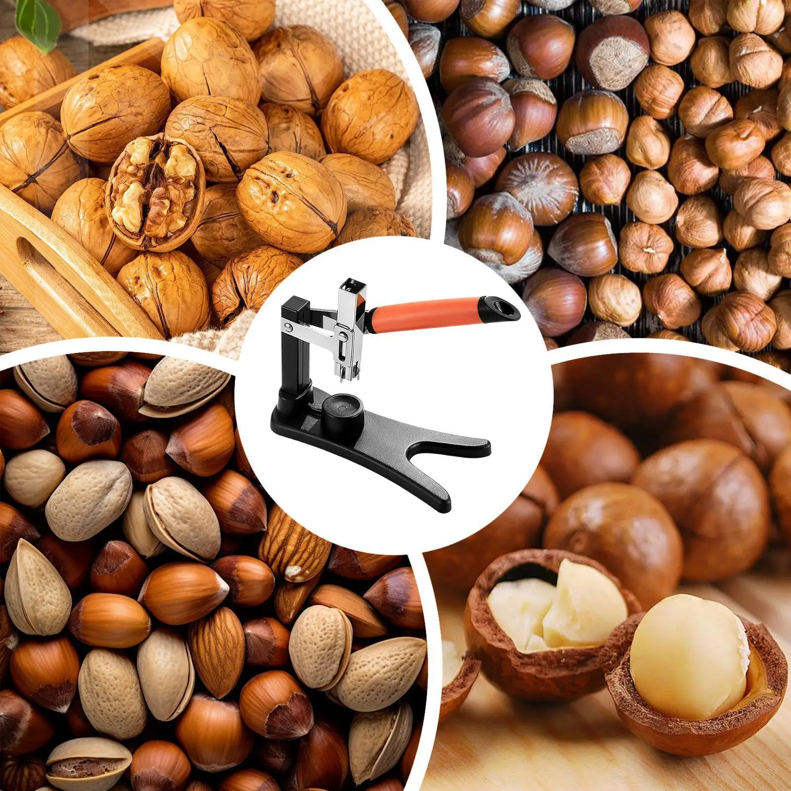 Chestnut Cutter Stainless steel chestnut sheller Non Slip Handle Cracking Sheller Portable Nutcracker Chestnut Clip kitchen tool