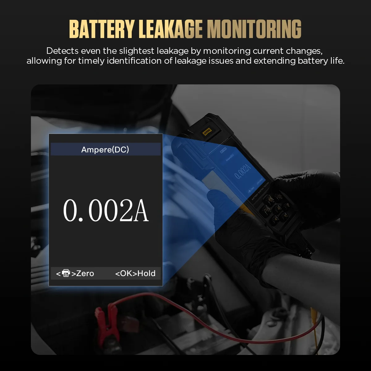 Battery leakage and current monitoring