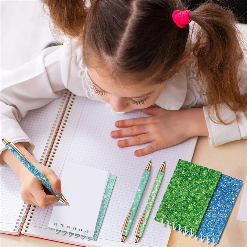 

32 Pcs Glitter Pens And Notebook For Kids Party Gift Glitter Mini Notepad Pocket Notebook Fancy Pens
