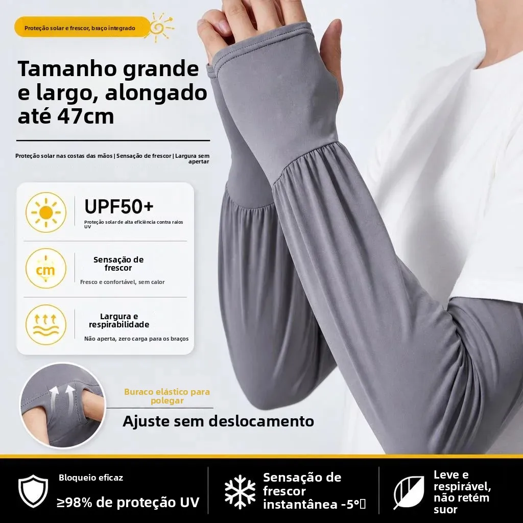 gants-de-cyclisme-pour-hommes-manches-en-soie-glacee-protection-solaire-integree-modele-long-grande-taille-respirants-resistants-aux-uv-protege-bras-pour-l'ete