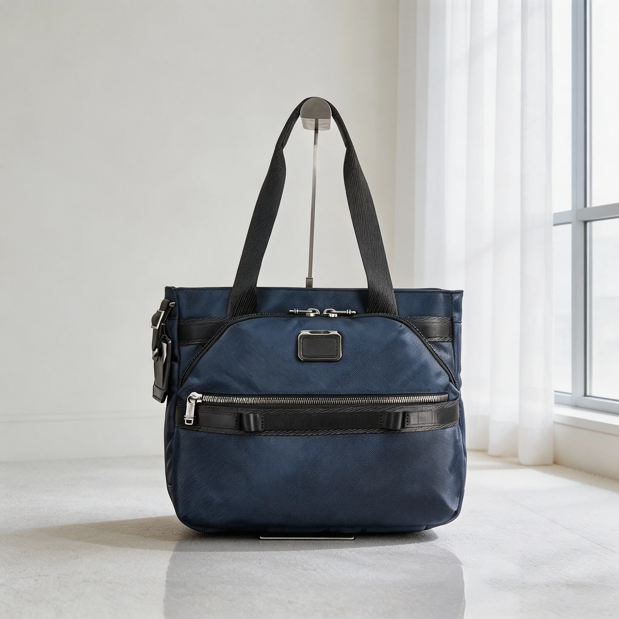 Men’s Business Large‑Capacity Tote Bag, Minimalist Ballistic Nylon Top‑Handle Handbag for Daily Travel