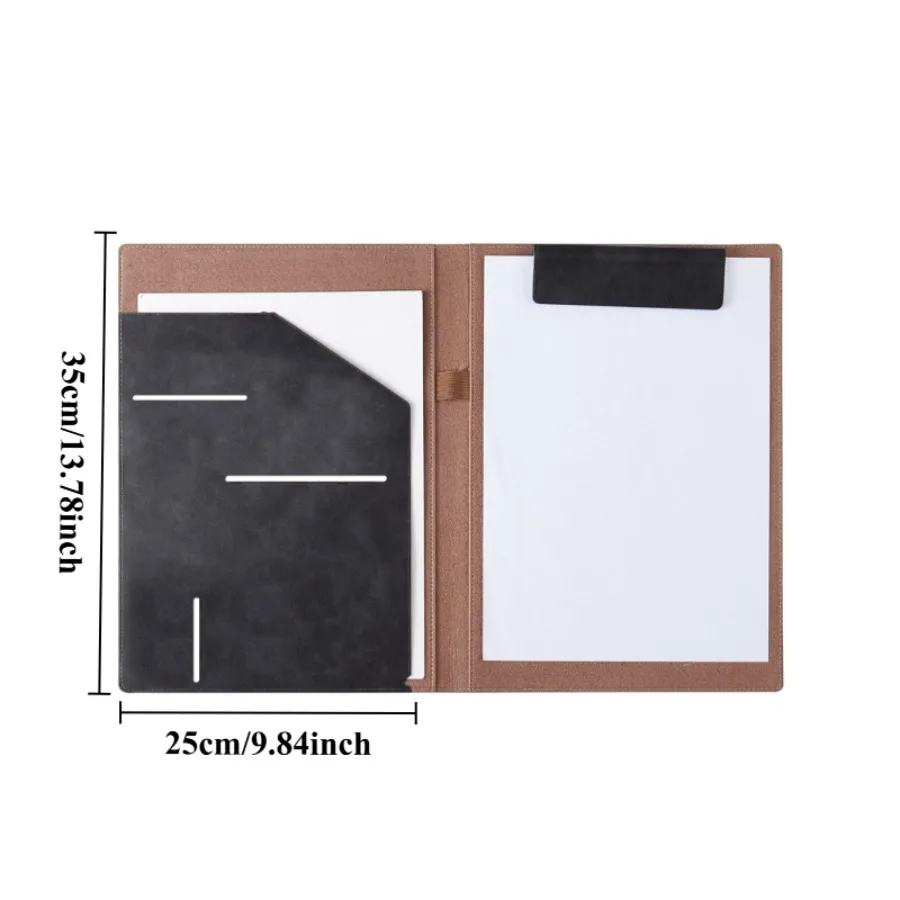 Business Simple A4 Folder Office Storage Business Leather Briefcase Sales Manager Clip Contract Practical Signing Book