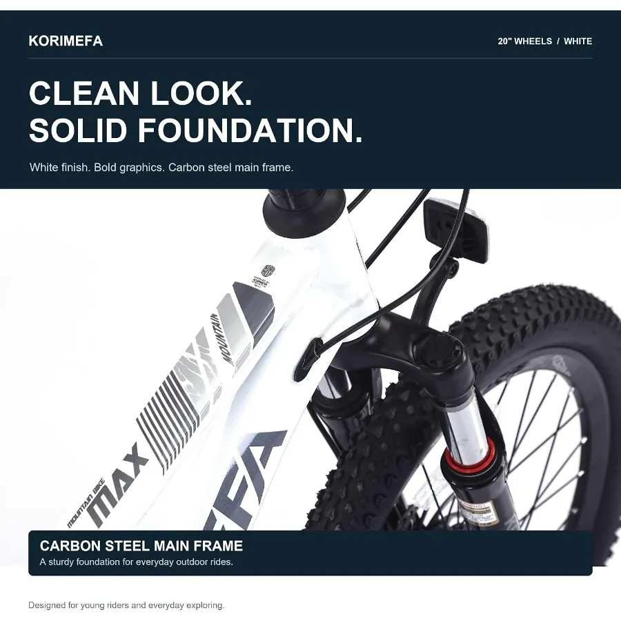 20/24in Mountain Bike for Boys Girls, 21 Speed