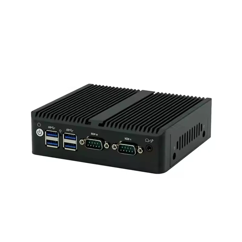 Mini host industrial computador industrial 074 quad-core j6412 rede dupla corda n100 micro 256g embutido