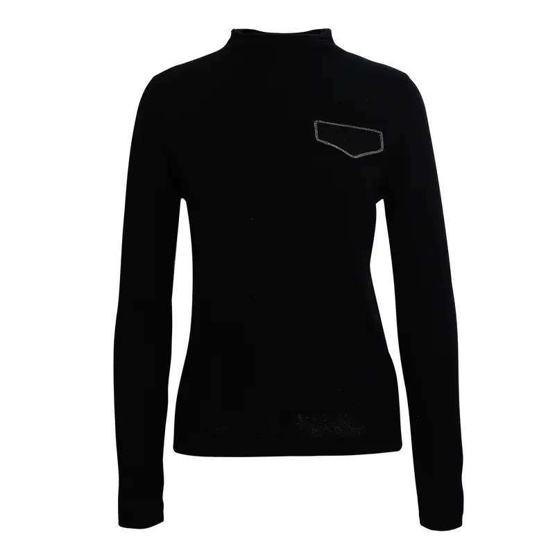 BC799 High-quality Luxury Brand Women's Clothing Half Turtleneck Pullover Knitted Sweater 94% Cashmere Wool - Image 6