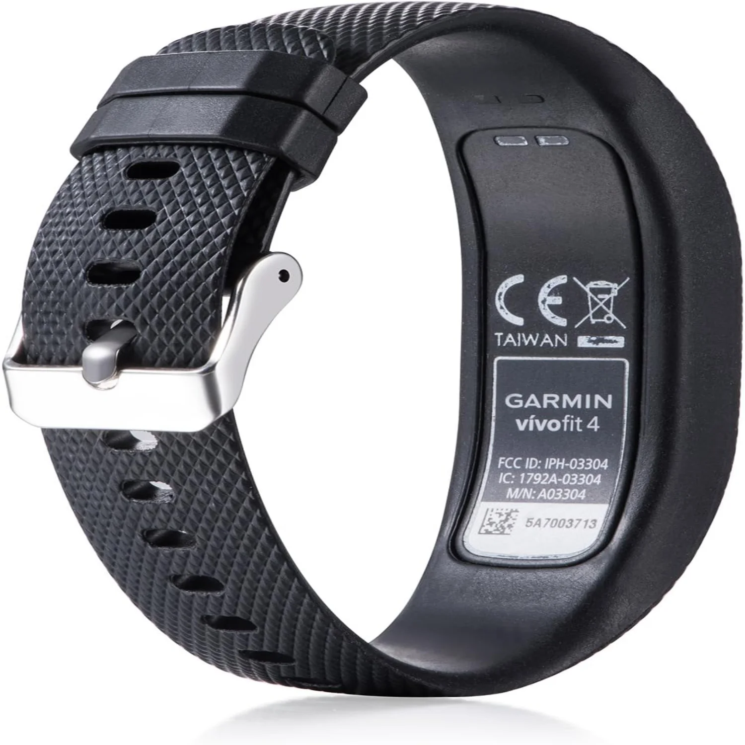 

Enhance Style with Stylish Comfortable Large Black Silicone Watchband Strap for Garmin Vivofit 4 - Ultimate Comfort and Trendy L