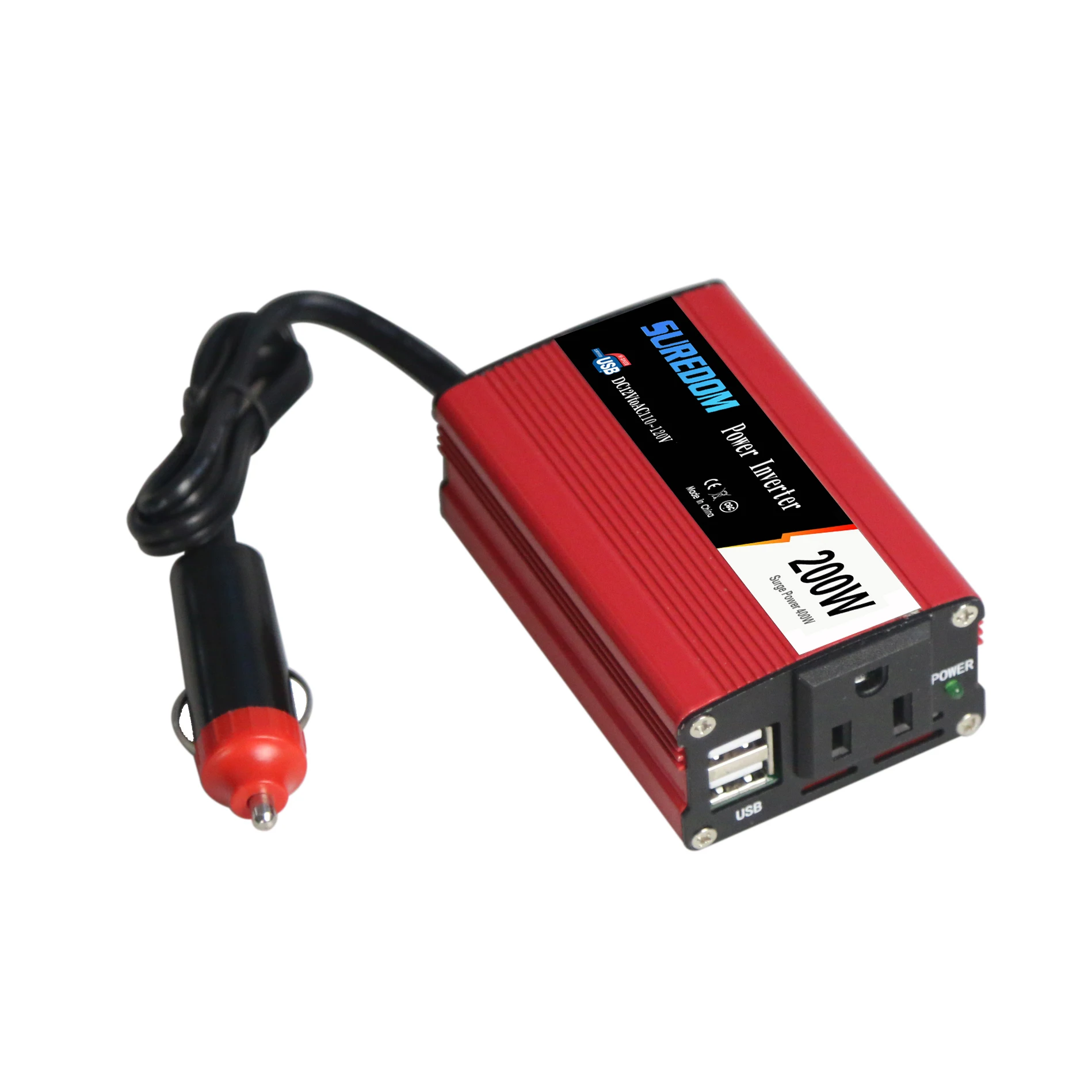 200W Car Power Inverter 12V to 110V 220V Converter Auto Charger Converter Adapter Modified Sine Wave  Universal travel adapter