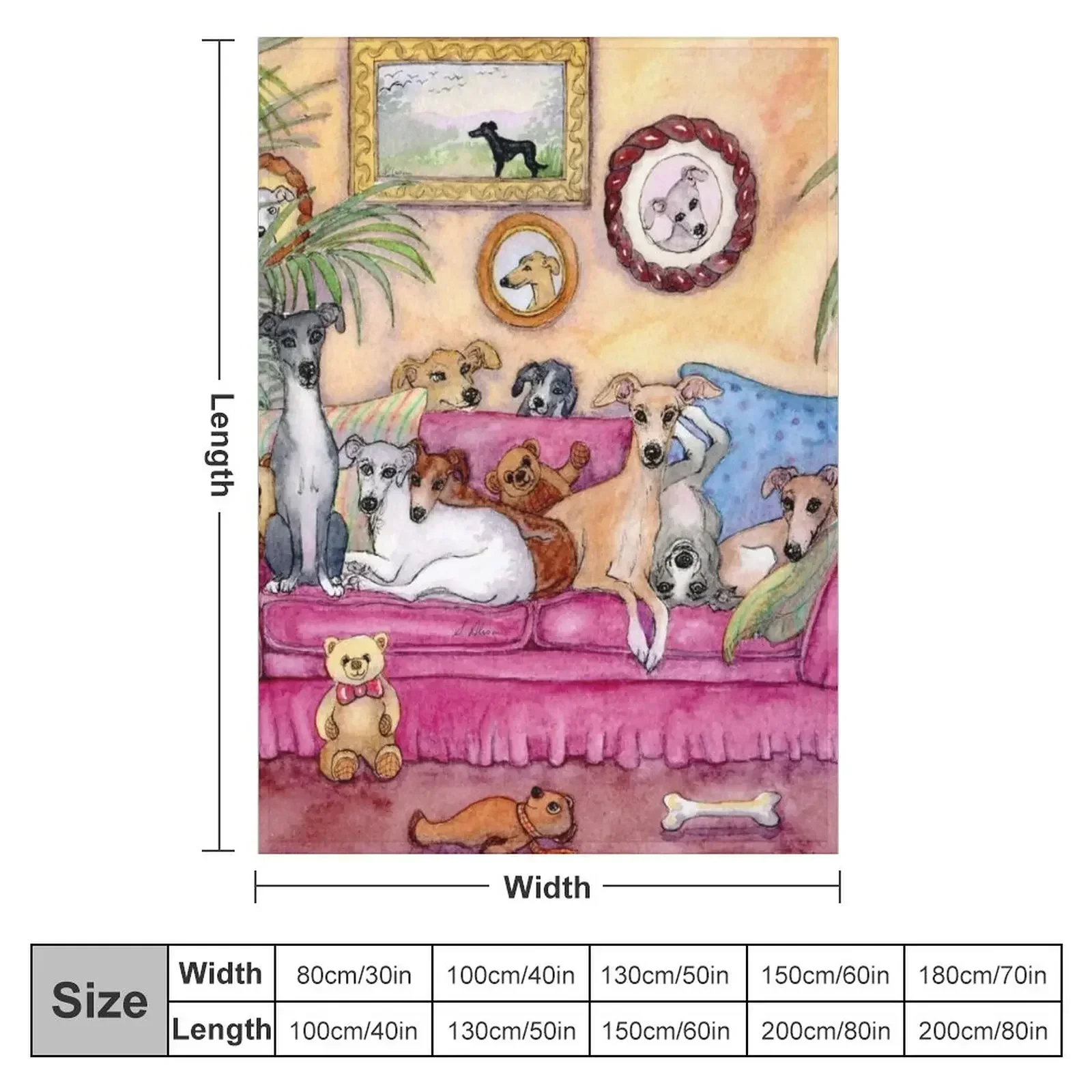 This is our sofa. So - where's yours? Greyhounds and whippets on the couch. Throw Blanket Furry blankets ands For Baby Blankets