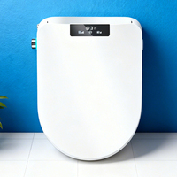 Electric Smart Bidet Toilet Seat Heated Instant Warm Water UV Sterilization Air Dryer for Elongated Toilet Bowl Home Bathroom