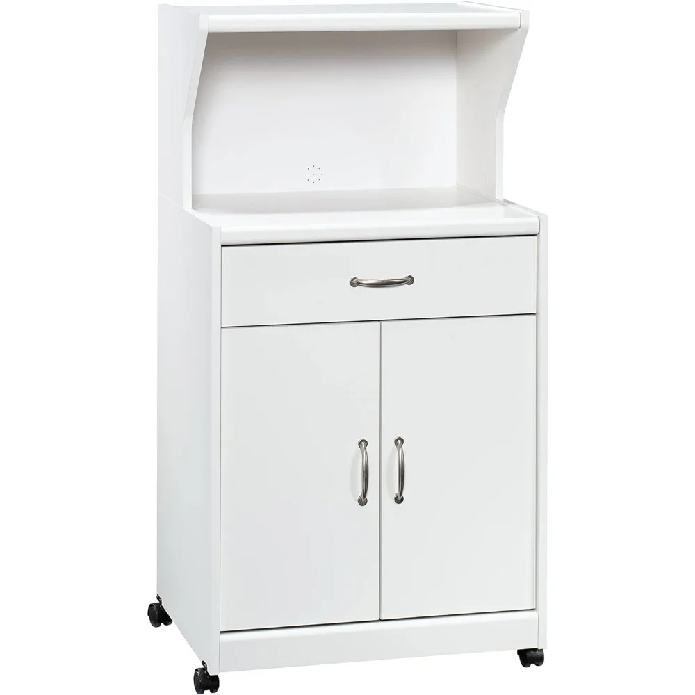 

Microwave/Kitchen Cart, Soft White Finish