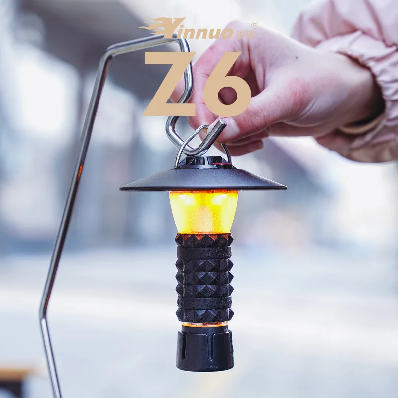 

Кемпинговый фонарь YINNUO Z6 Lighthouse с супердолгим сроком службы батареи, яркий светодиодный светильник для палаток, походов, атмосферная лампа, фонарь-башня