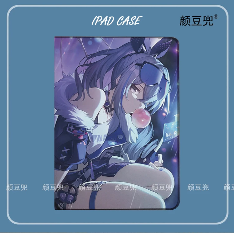 

Silver Wolf Anime Honkai Star For Galaxy Tab S7 FE 11 in 2021 S6 Case SM-T220/T225 Tri-fold stand Cover Galaxy Tab S6 Lite TabS8