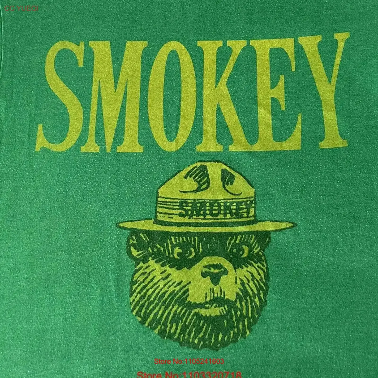 SMOKEY The Bear T Shirt M Hiking Camping Forest Fire Prevention Nature vintage Washed Casual Versatile Breathable Slightly