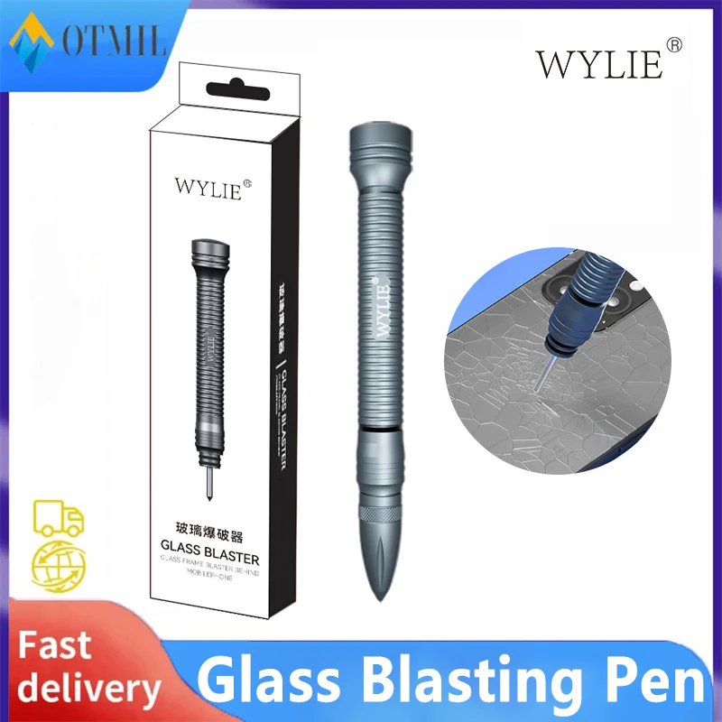 WYLIE Glass Breaker Blasting Pen For Mobile Phone Back Rear Housing Cover Replacement Glass Removal Repair Tools