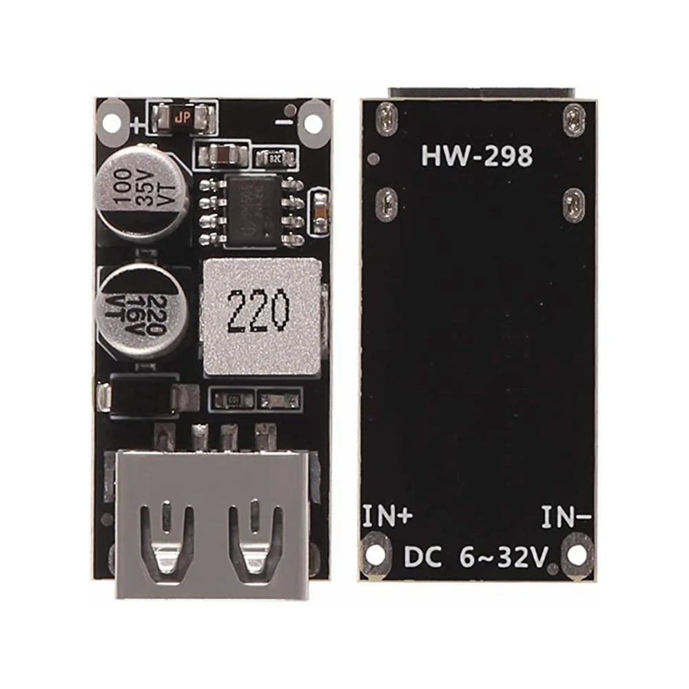 USB понижающий преобразователь DC-DC понижающий модуль 6-32 в 12 В 24 В до 5 В QC 3,0 модуль зарядки блок питания