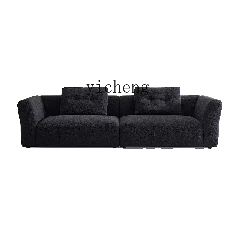 

ZC light luxury lamb wool fabric sofa simple living room B & B super soft simple sofa