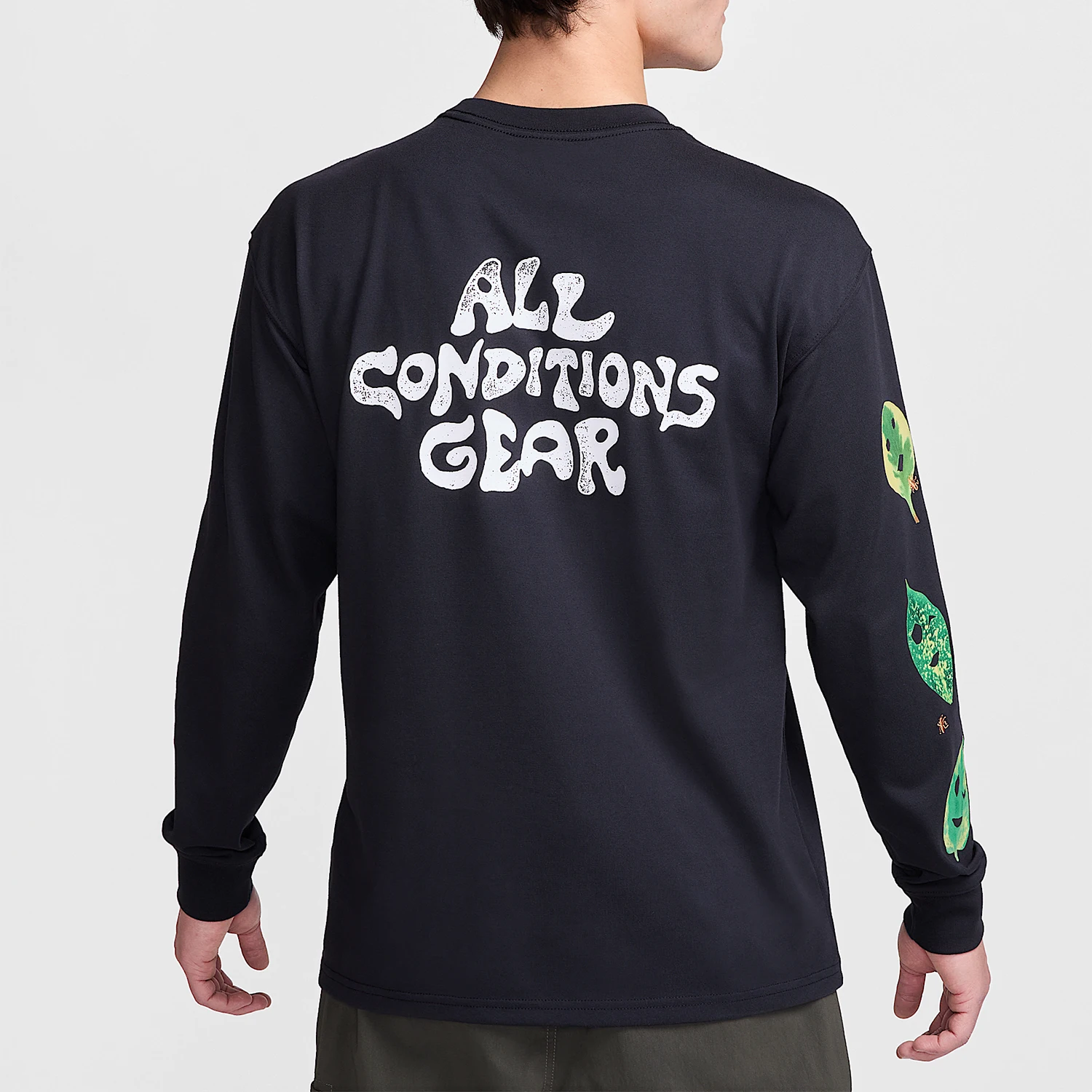 Nike Oficjalna autentyczna męska wiosenna nowa dzianina z nadrukiem Luźna sportowa koszulka z długim rękawem HJ0803-010