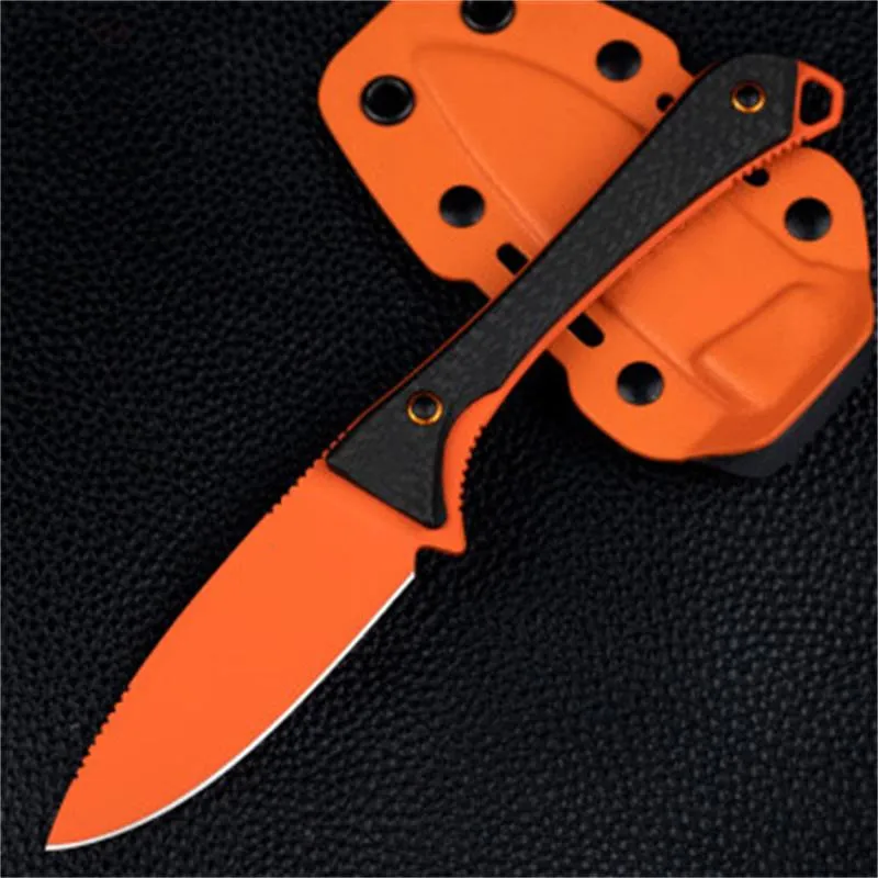 

BM 15201OR Altitude Fixed Blade Knife Stonewashed/DLC Coating Blade Military Combat Self Defense Gear Knives for Hunting Camping