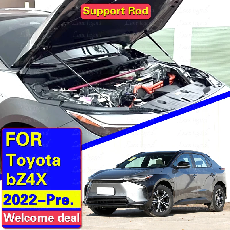 2Pcs Hood Struts For Toyota bZ4X 2022 2023 2024 2025 Subaru Solterra Front Bonnet Gas Springs Shocks Lift Supports Hydraulic Rod