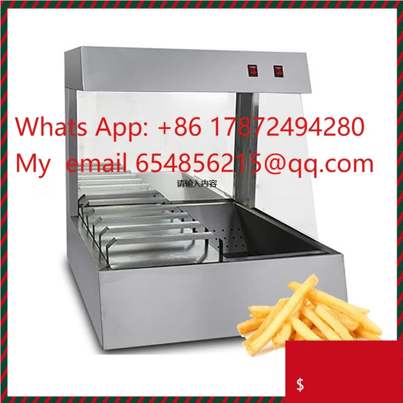Fast Food Potato French Fries Chip Warmer Equipment Top Showcase Work Bench Industrial Cooking Pot